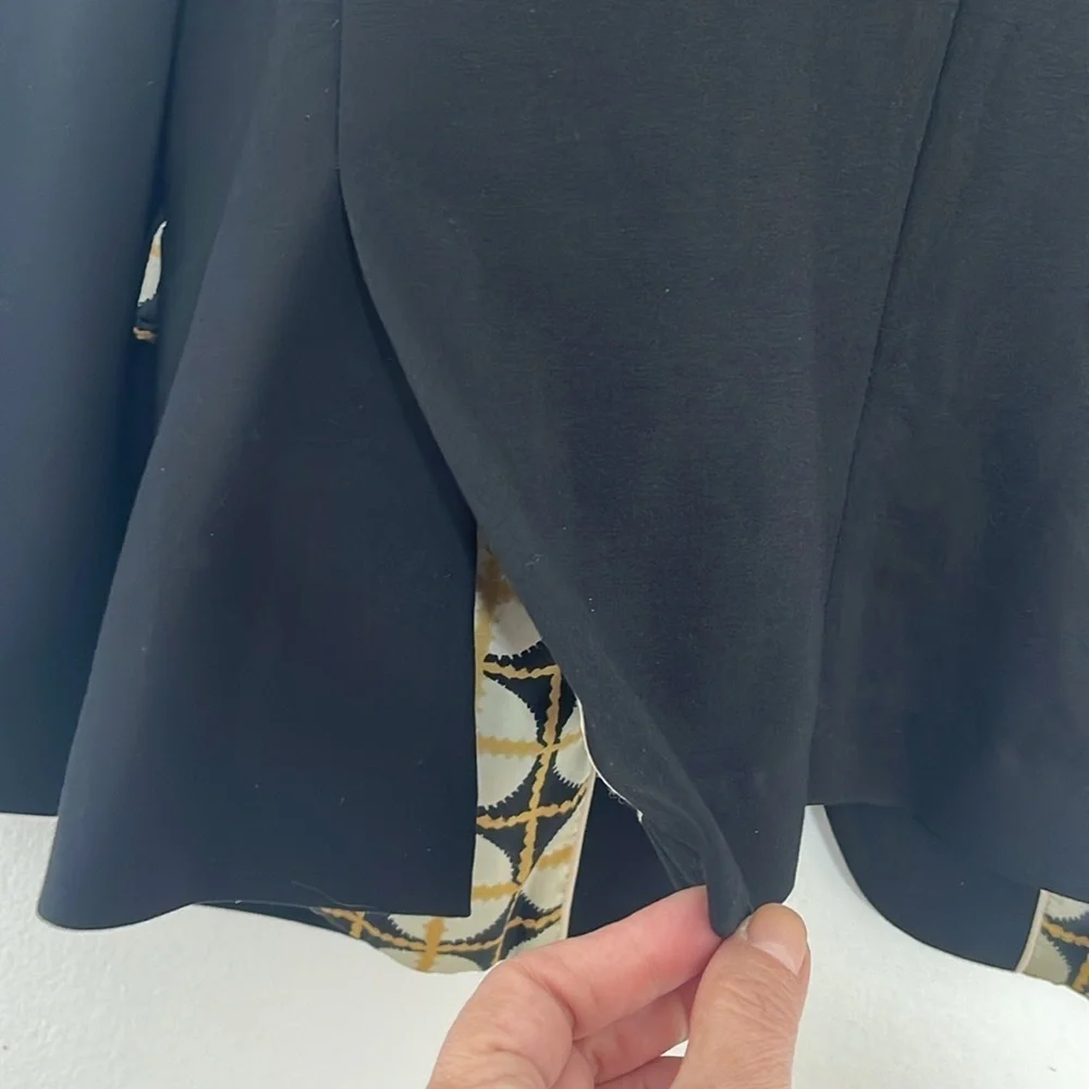 Scotch & Soda Black Stretch Unlined Casual Double Vent Blazer Size Large